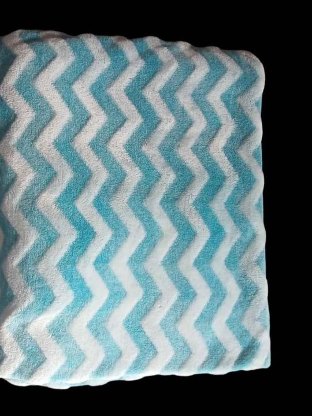 Blue, white chevron blanket - Picture 1 of 1